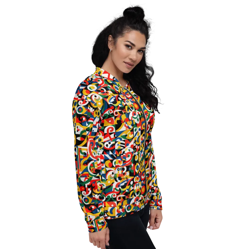 Electric Arabesque on Bomber Jacket — Right
