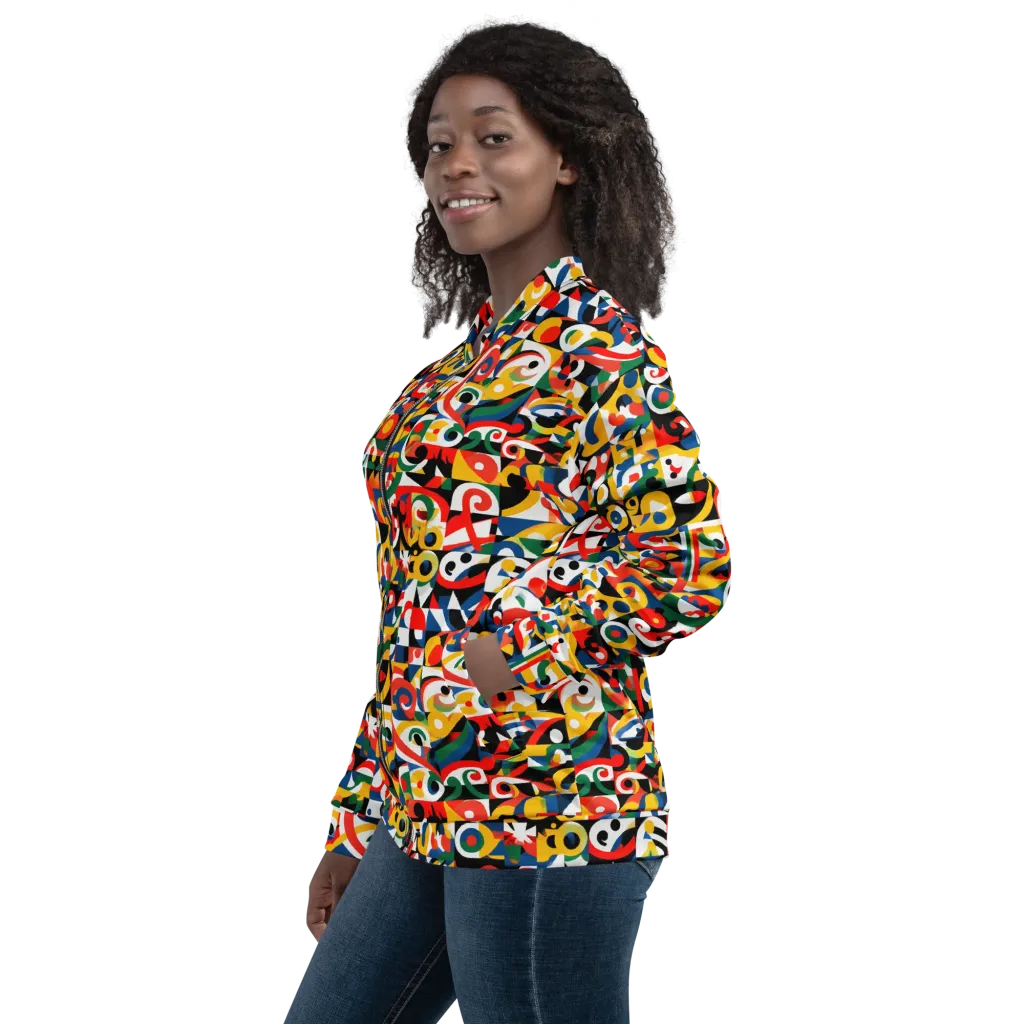 Electric Arabesque on Bomber Jacket — Left