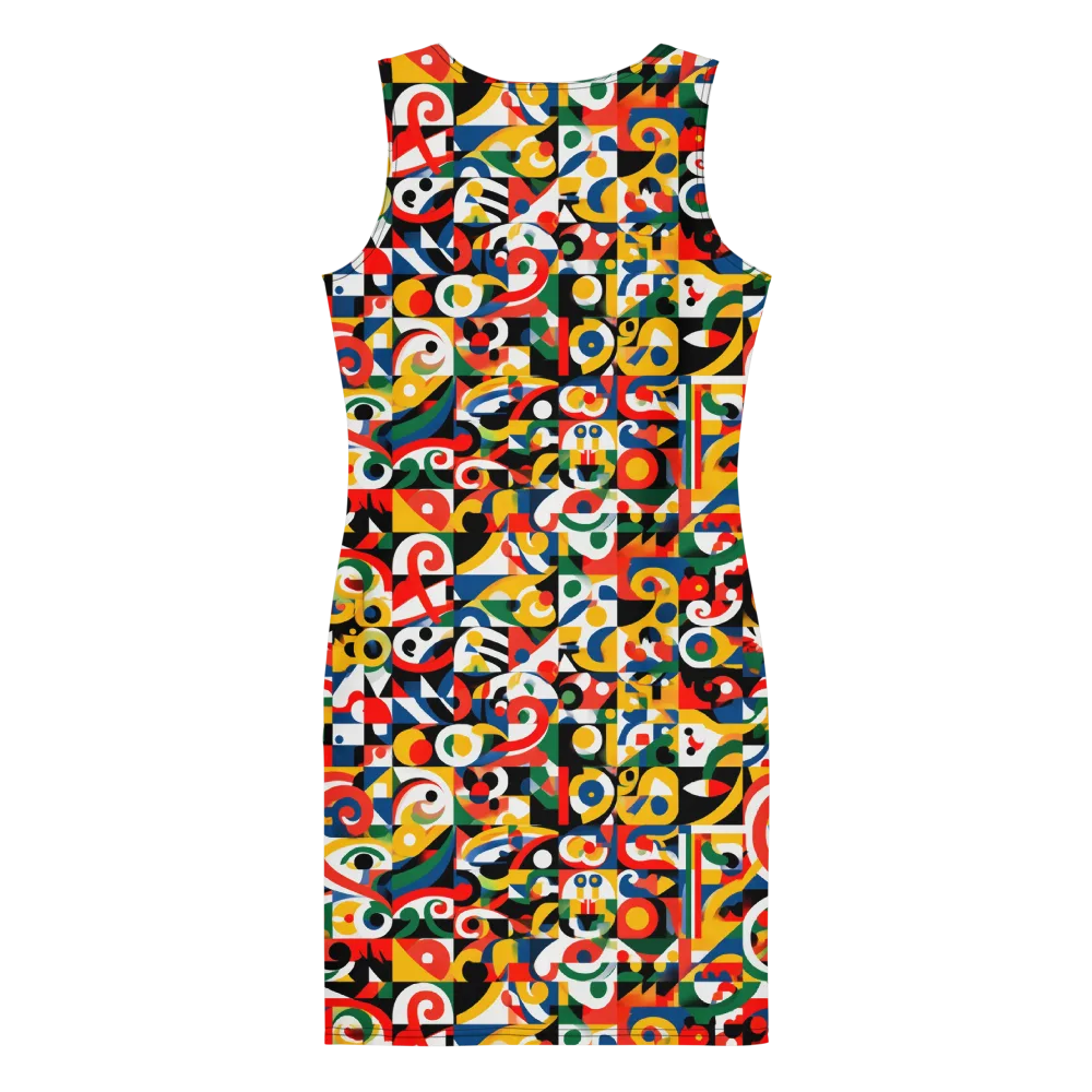 Electric Arabesque on Bodycon Dress — Back