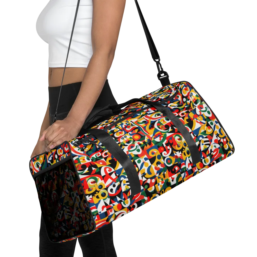 Electric Arabesque on Duffle Bag — Front