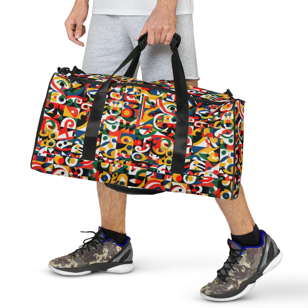 Electric Arabesque on Duffle Bag — Front