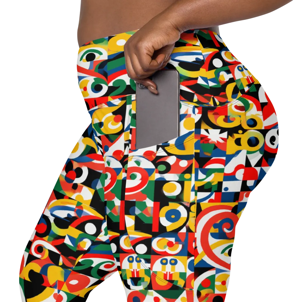 Electric Arabesque on Leggings with Pockets — Product details 2