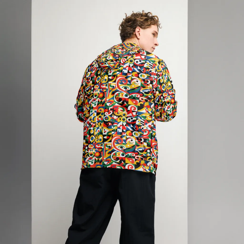 Electric Arabesque on Men's Windbreaker — Back