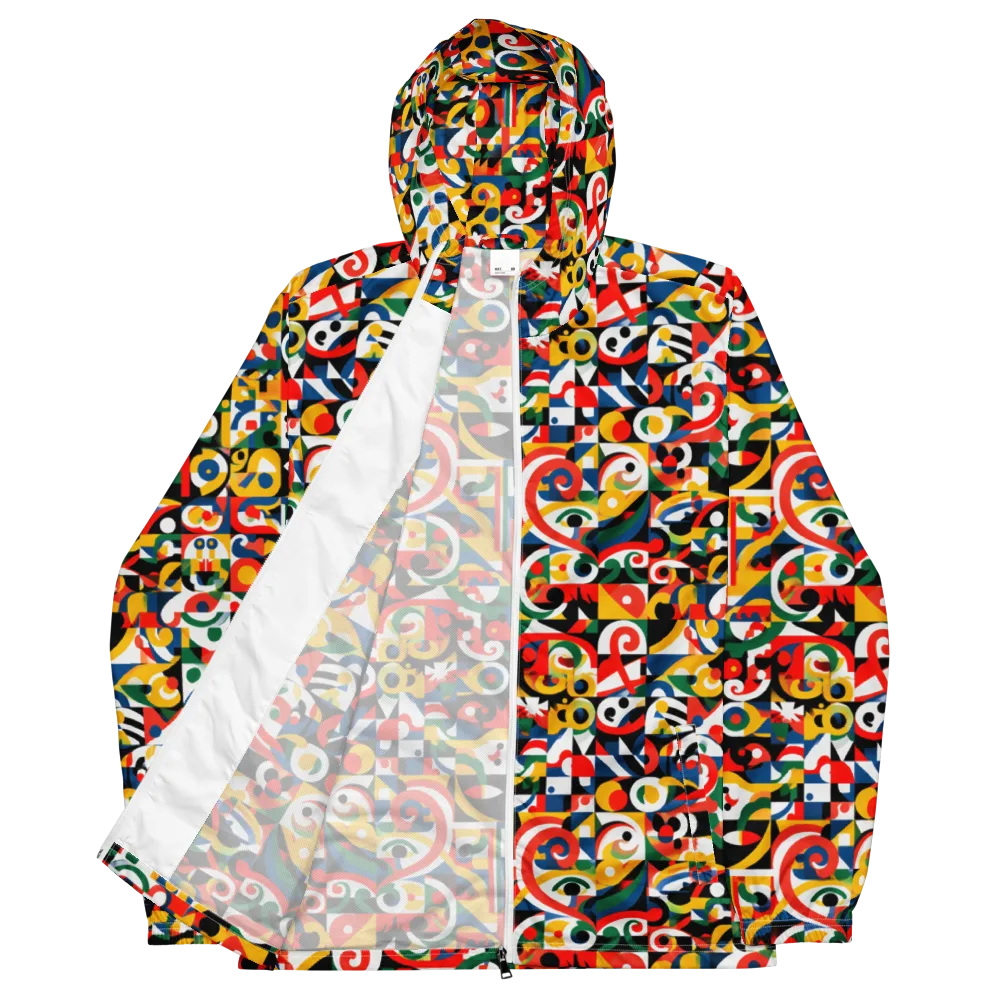 Electric Arabesque on Men's Windbreaker — Front