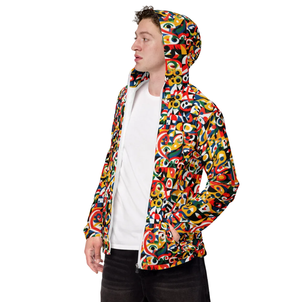 Electric Arabesque on Men's Windbreaker — Left Front