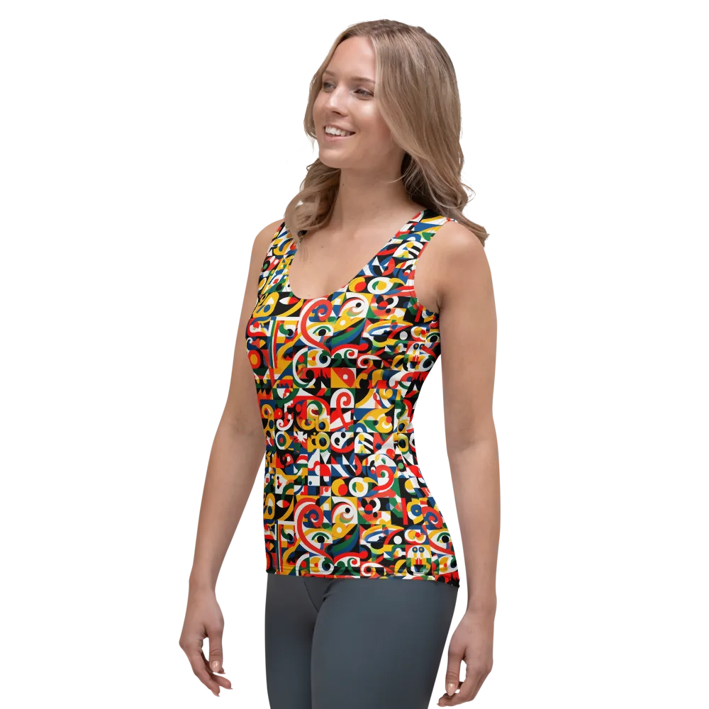 Electric Arabesque on Women's Tank Top — Left Front