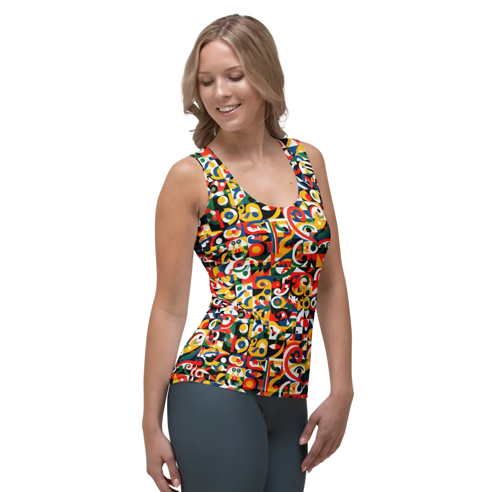 Electric Arabesque on Women's Tank Top — Right Front