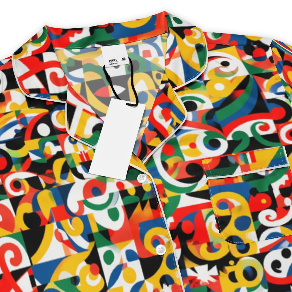 Electric Arabesque on Women's Short Sleeve Pajama Top — Product details