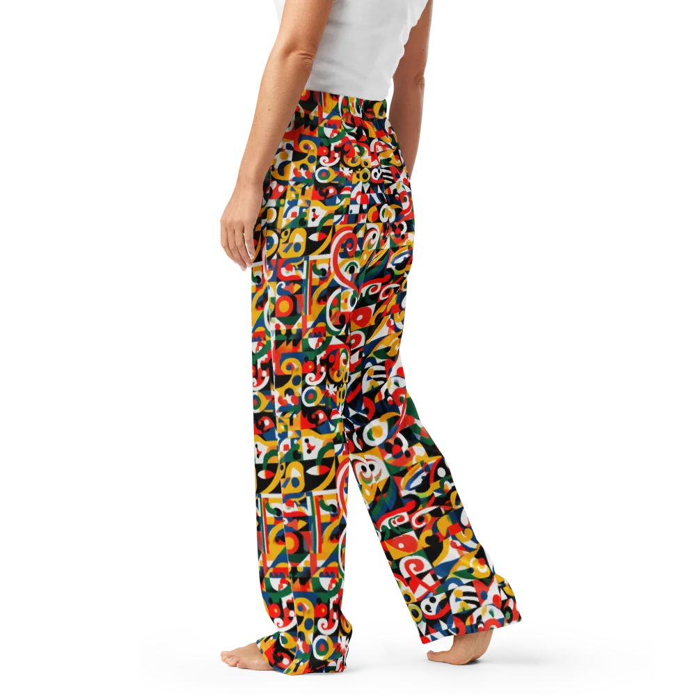 Electric Arabesque on Women's Pajama Pants — Left
