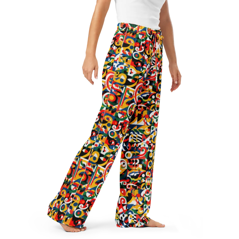 Electric Arabesque on Women's Pajama Pants — Right Front