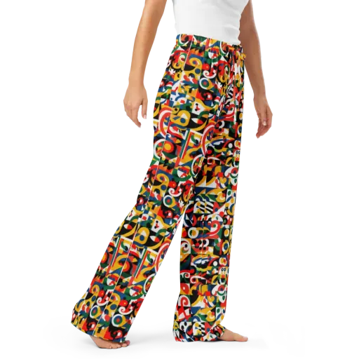 Electric Arabesque on a Women's Pajama Pants