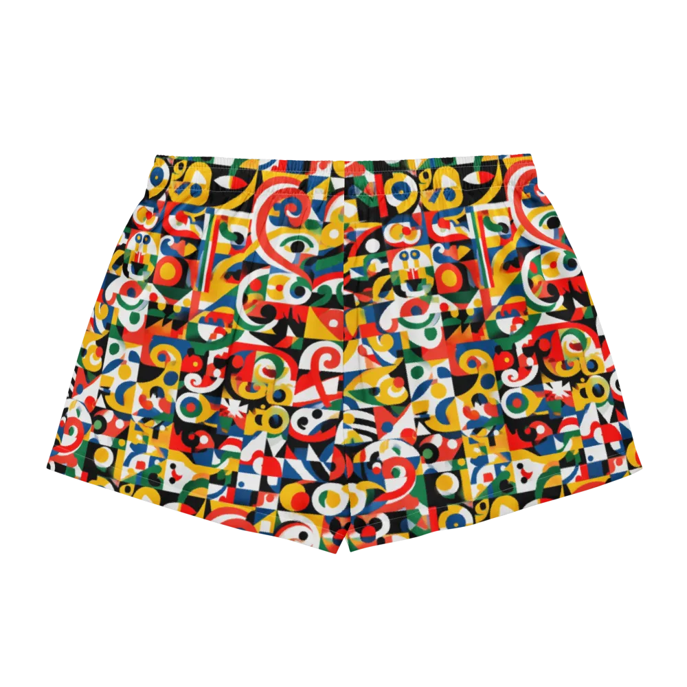 Electric Arabesque on Women's Pajama Shorts — Back