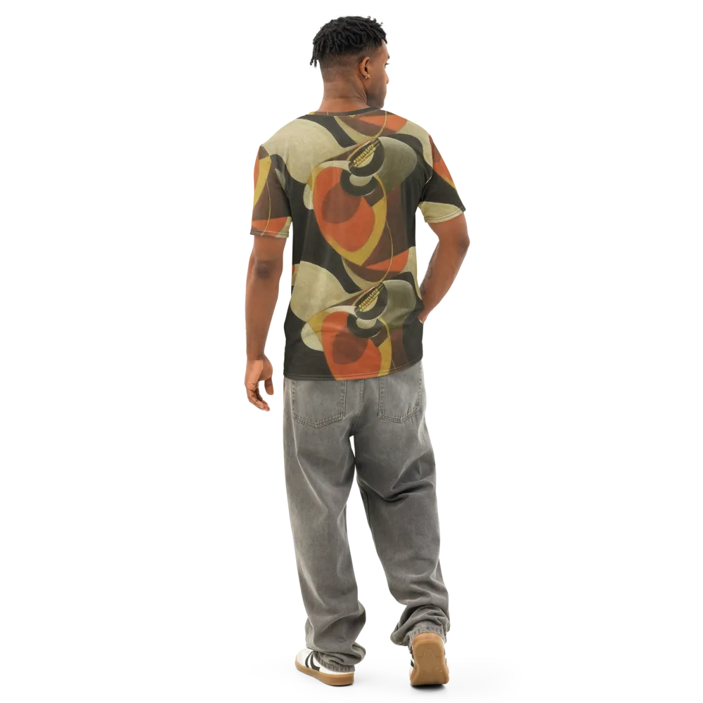 Sienna Circuit on Men's Cotton Crew Neck T-Shirt — Back