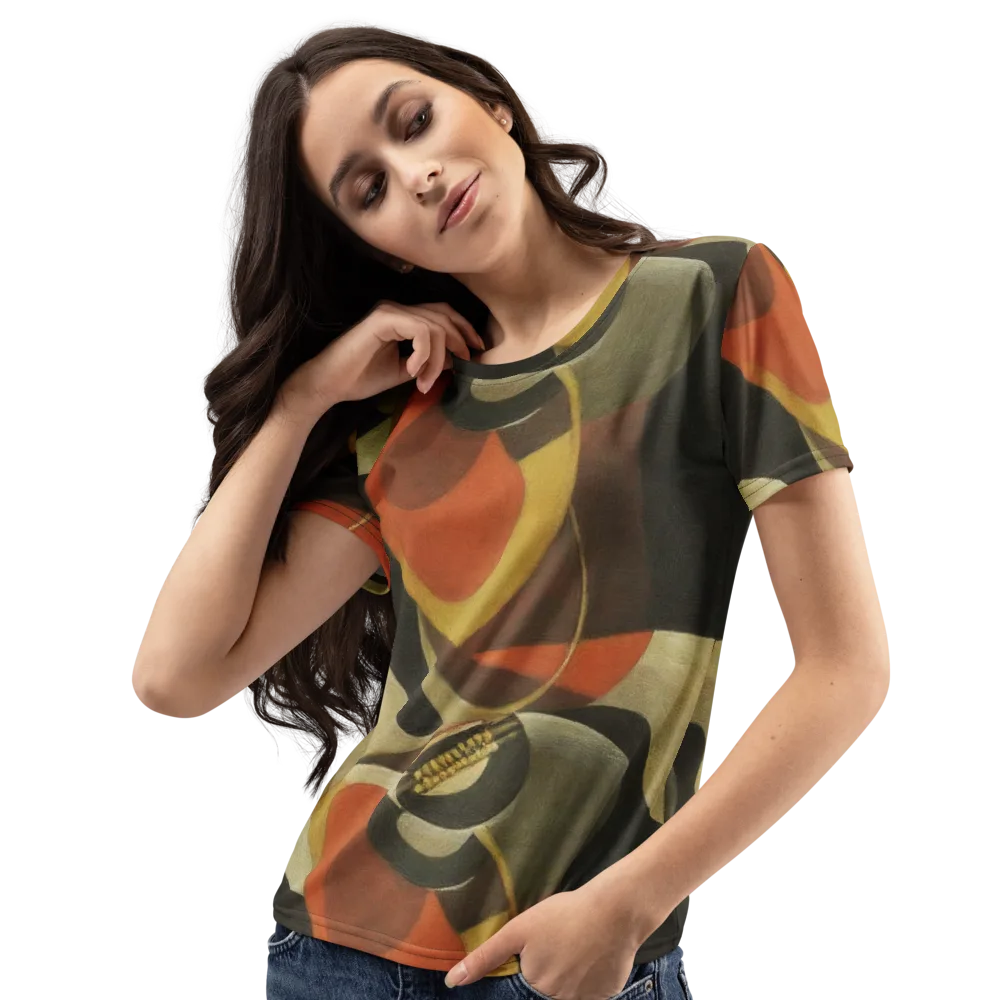 Sienna Circuit on Women's Crew Neck T-Shirt — Left Front