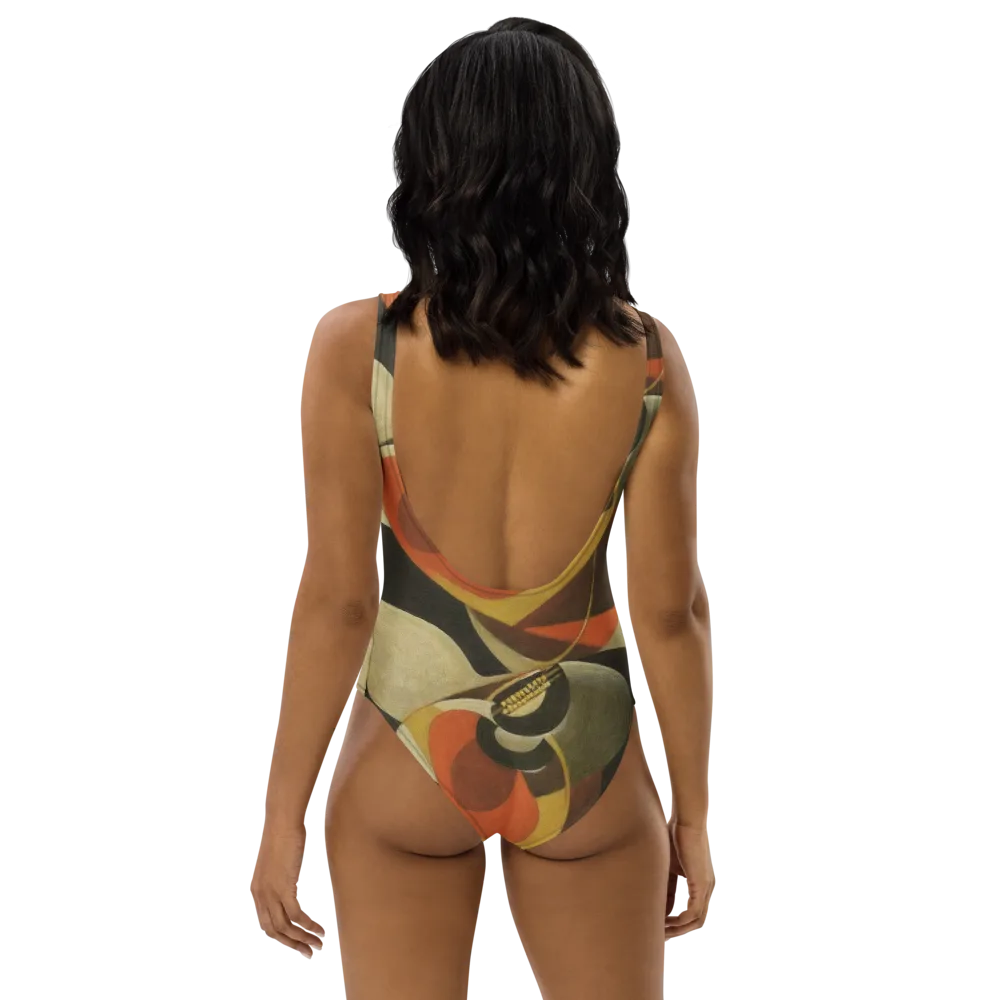 Sienna Circuit on One-Piece Swimsuit — Back