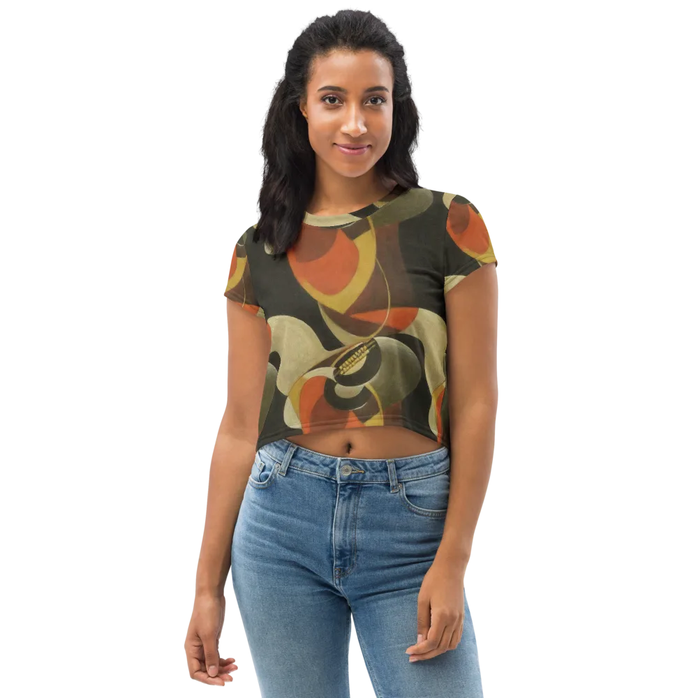 Sienna Circuit on Crop Tee — Front