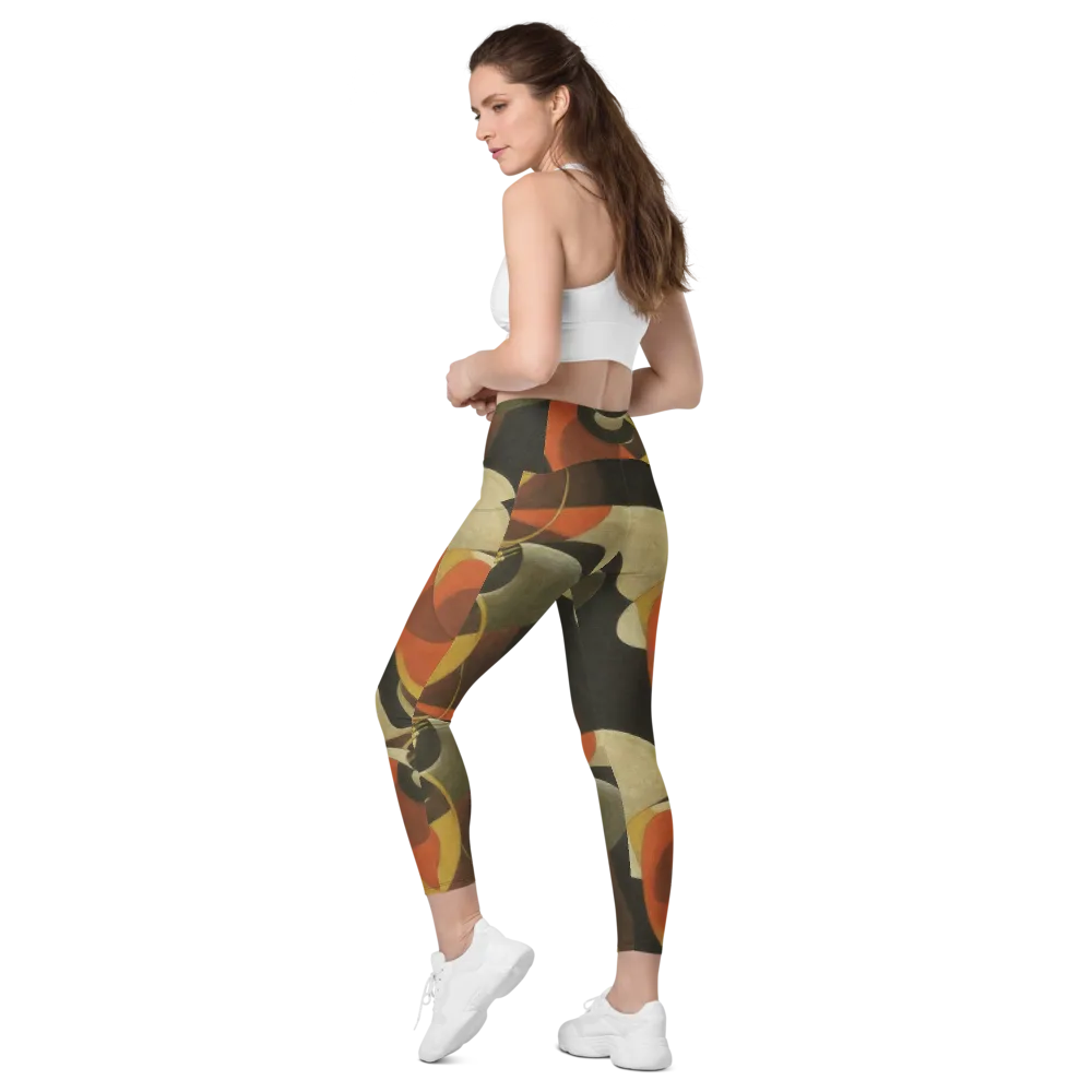 Sienna Circuit on Leggings with Pockets — Left Back