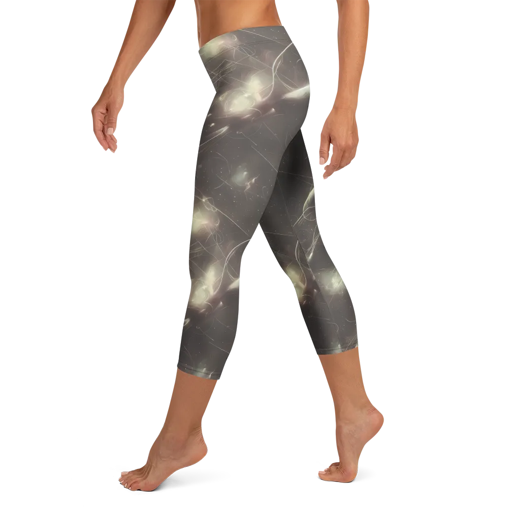 Nebula Veins on Capri Leggings — Left