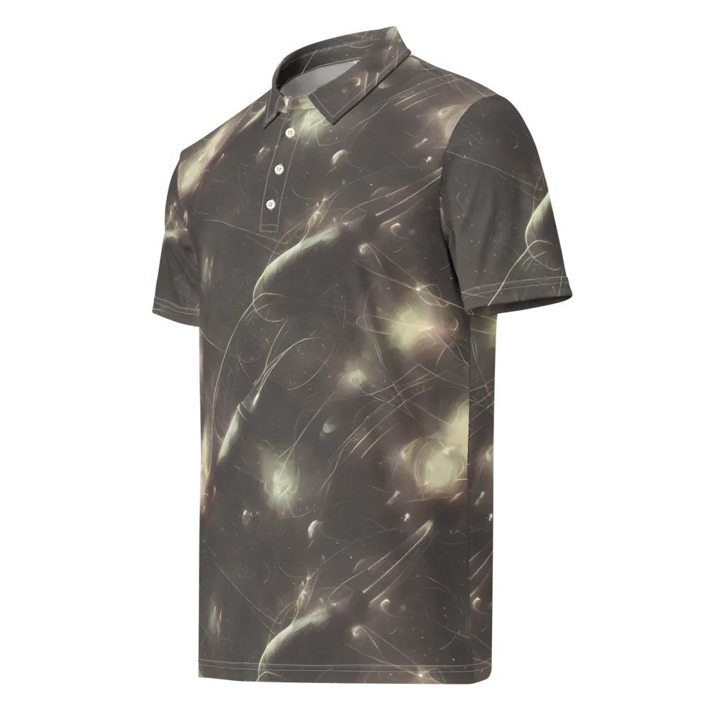 Nebula Veins on Men's Slim Fit Polo Shirt — Left Front