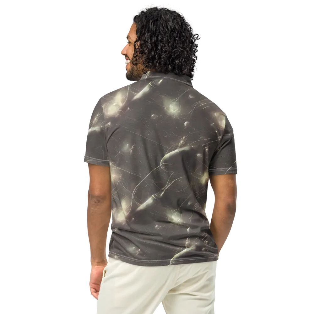 Nebula Veins on Men's Slim Fit Polo Shirt — Back