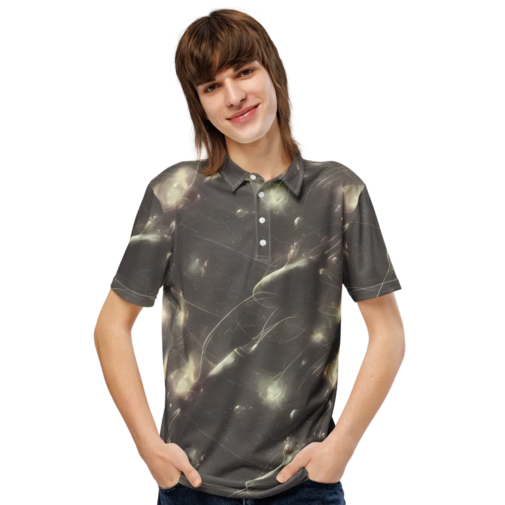 Nebula Veins on Men's Slim Fit Polo Shirt — Front