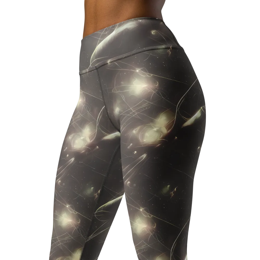 Nebula Veins on Yoga Leggings — Left Front