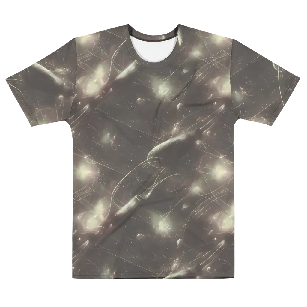 Nebula Veins on Men's Cotton Crew Neck T-Shirt — Front