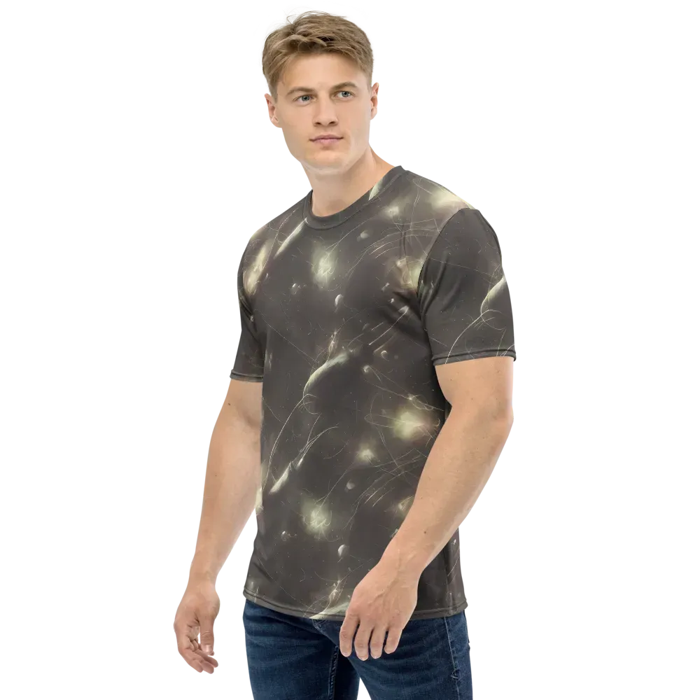 Nebula Veins on Men's Crew Neck T-Shirt — Left