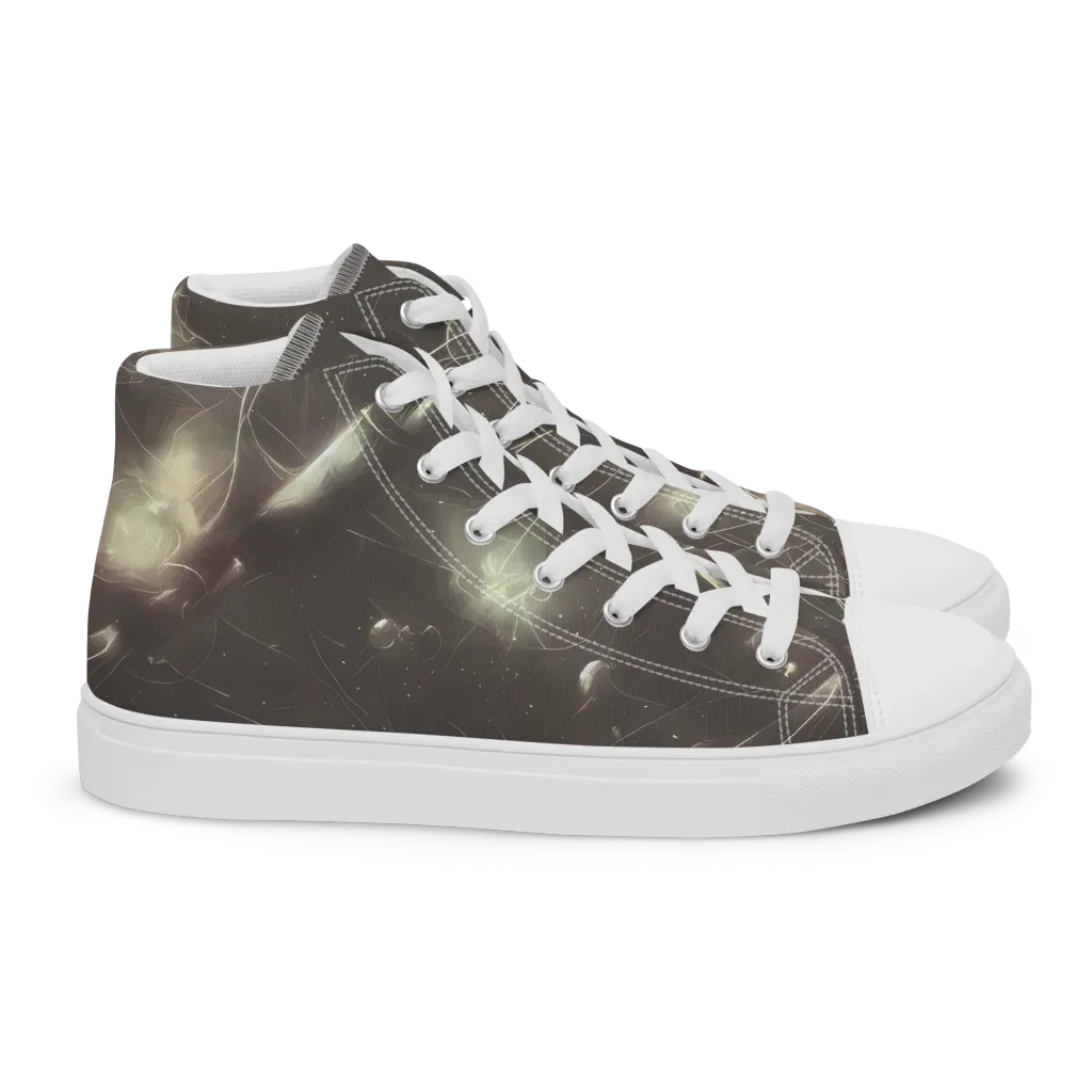 Nebula Veins on Women's High Top Canvas Shoes — Right