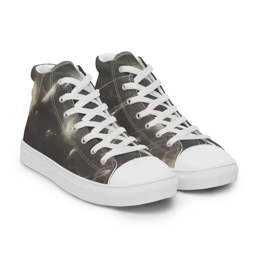 Nebula Veins on a Women's High Top Canvas Shoes