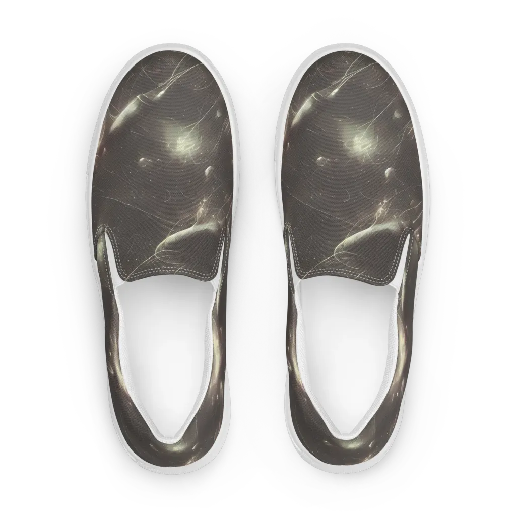 Nebula Veins on Women's Slip-On Canvas Shoes — Front