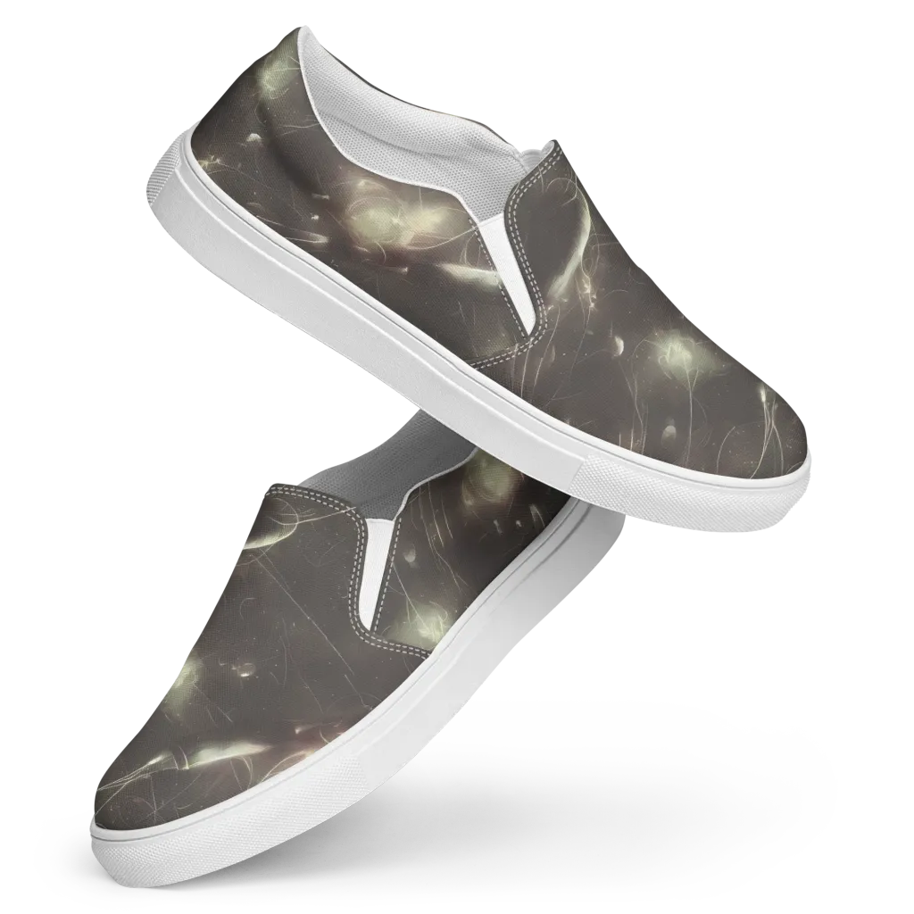 Nebula Veins on Women's Slip-On Canvas Shoes — Front