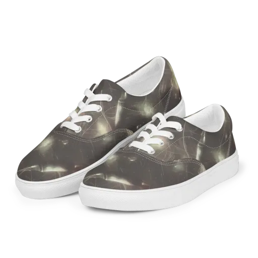 Nebula Veins on a Men's Lace-Up Canvas Shoes