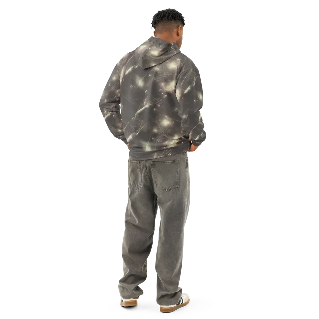 Nebula Veins on Cotton Hoodie — Back