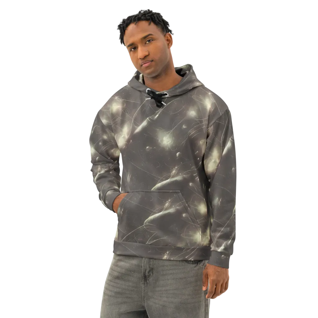 Nebula Veins on Cotton Hoodie — Left Front