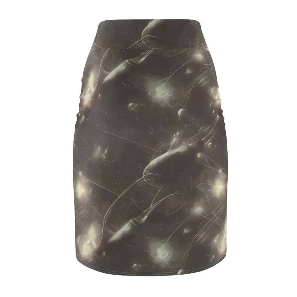 Nebula Veins on Pencil Skirt — Back