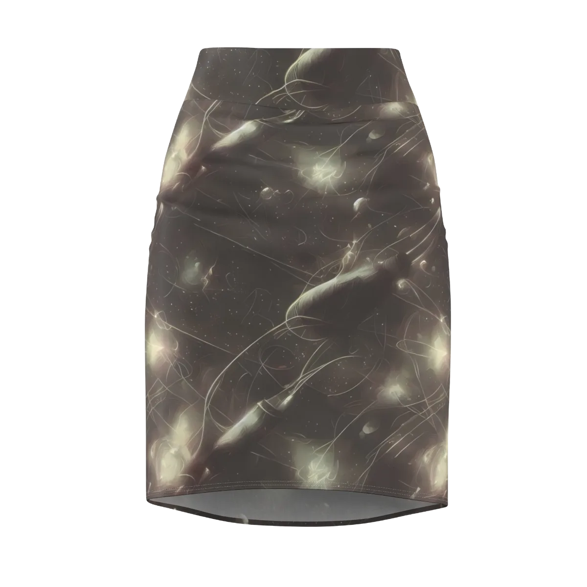 Nebula Veins on Pencil Skirt — Front