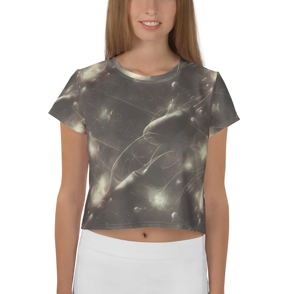 Nebula Veins on Crop Tee — Front