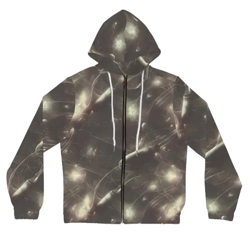 Nebula Veins on a Women's Full-Zip Hoodie