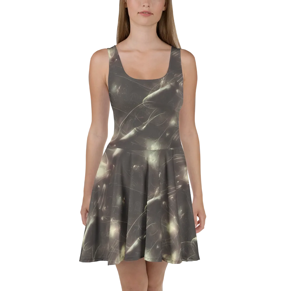 Nebula Veins on Skater Dress — Front