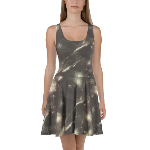 Nebula Veins on a Skater Dress