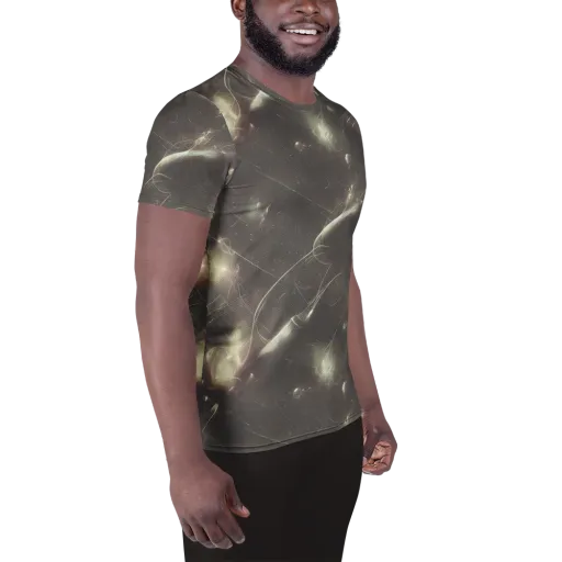 Nebula Veins on a Men's Athletic T-Shirt