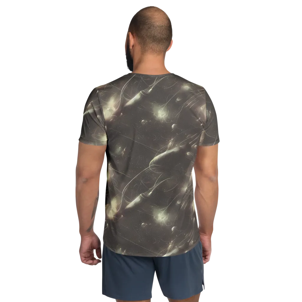 Nebula Veins on Men's Athletic T-Shirt — Back