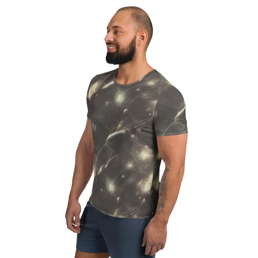 Nebula Veins on Men's Athletic T-Shirt — Left