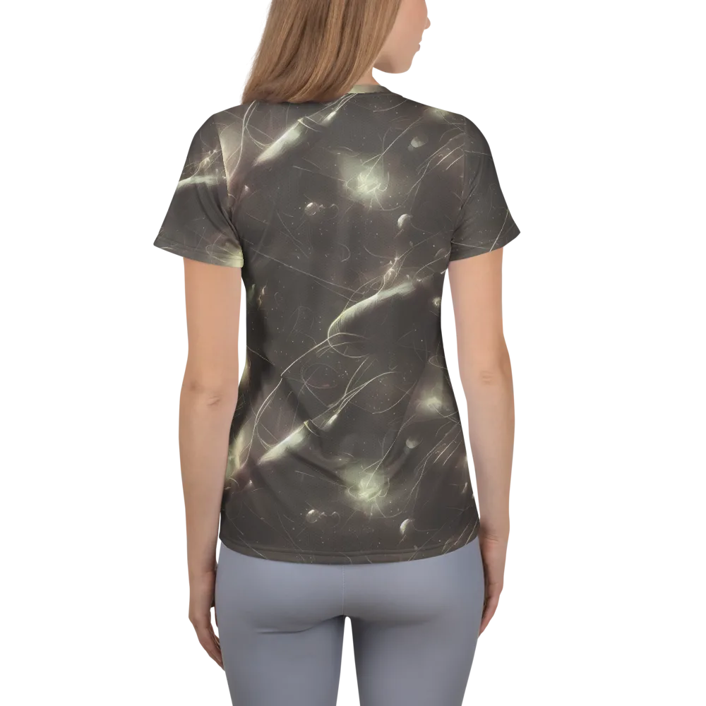 Nebula Veins on Women's Athletic T-Shirt — Back