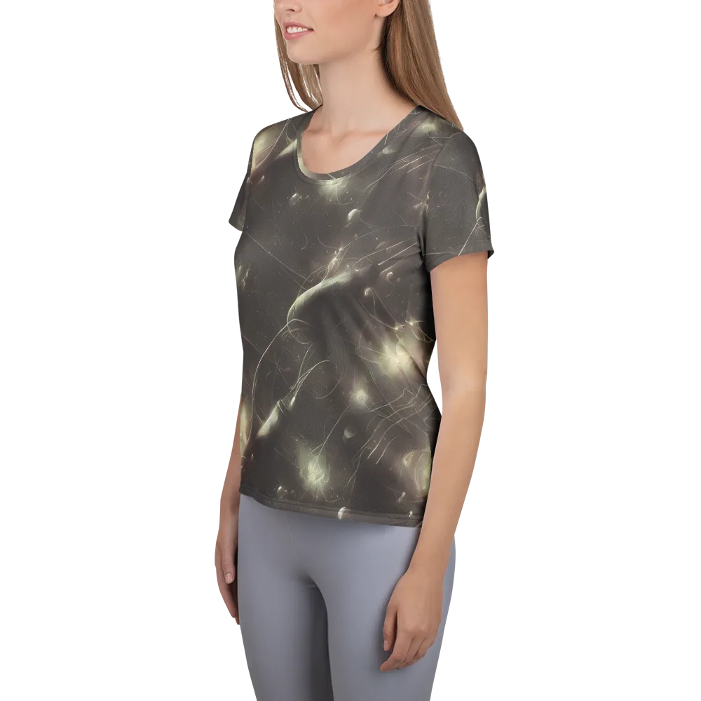 Nebula Veins on Women's Athletic T-Shirt — Left