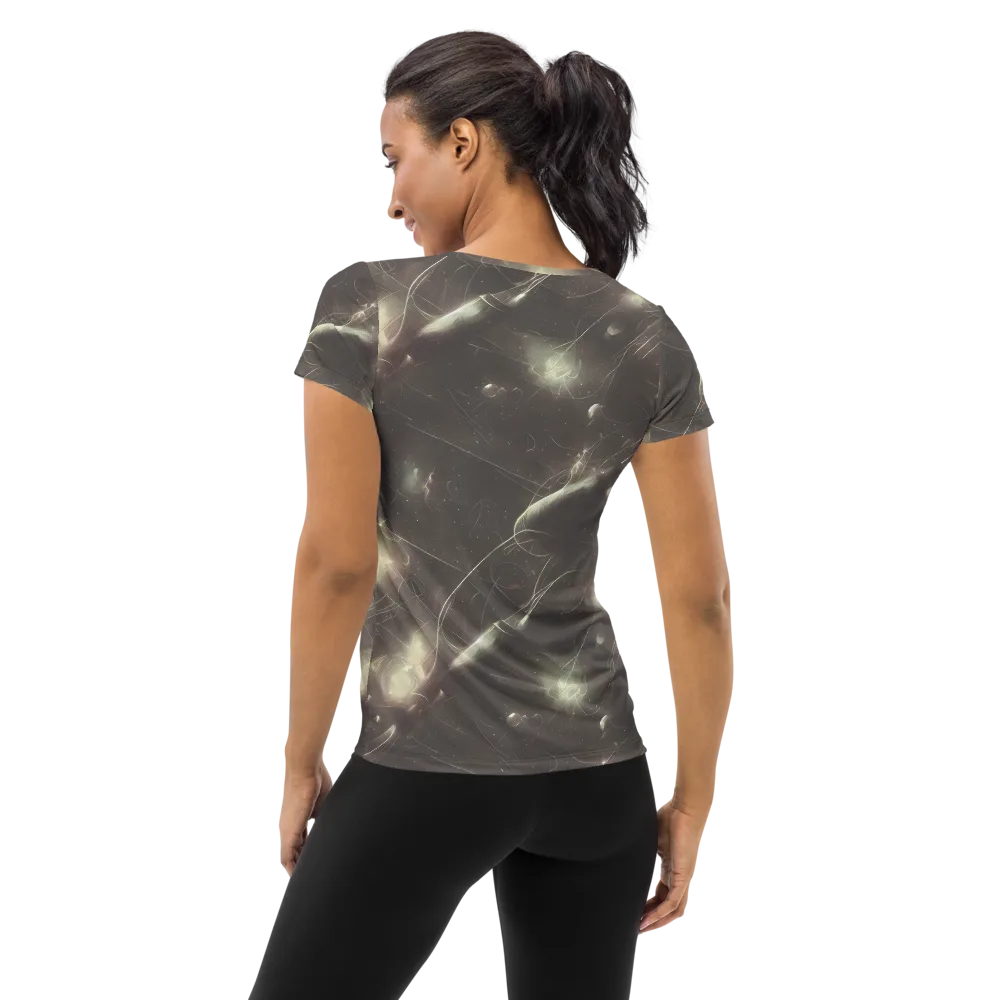 Nebula Veins on Women's Athletic T-Shirt — Back