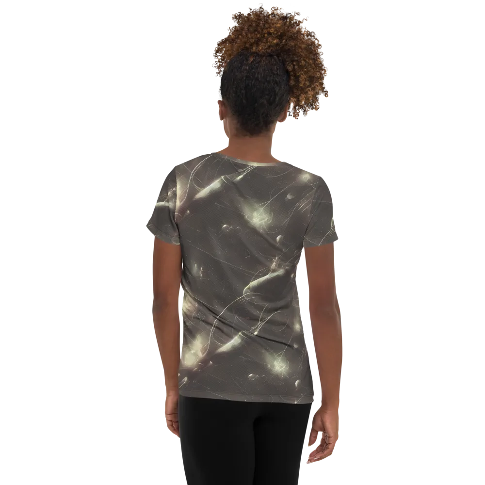 Nebula Veins on Women's Athletic T-Shirt — Back