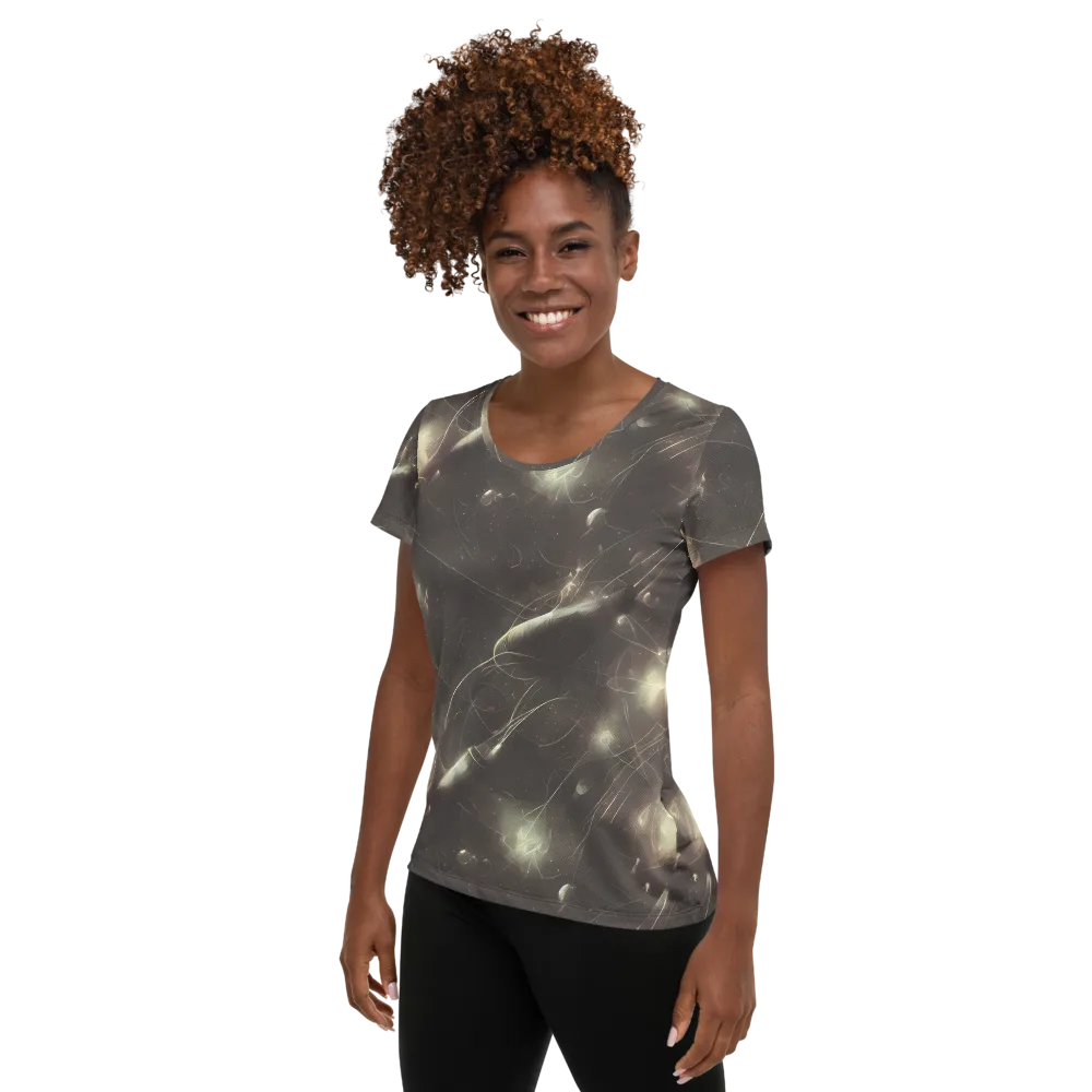 Nebula Veins on Women's Athletic T-Shirt — Left