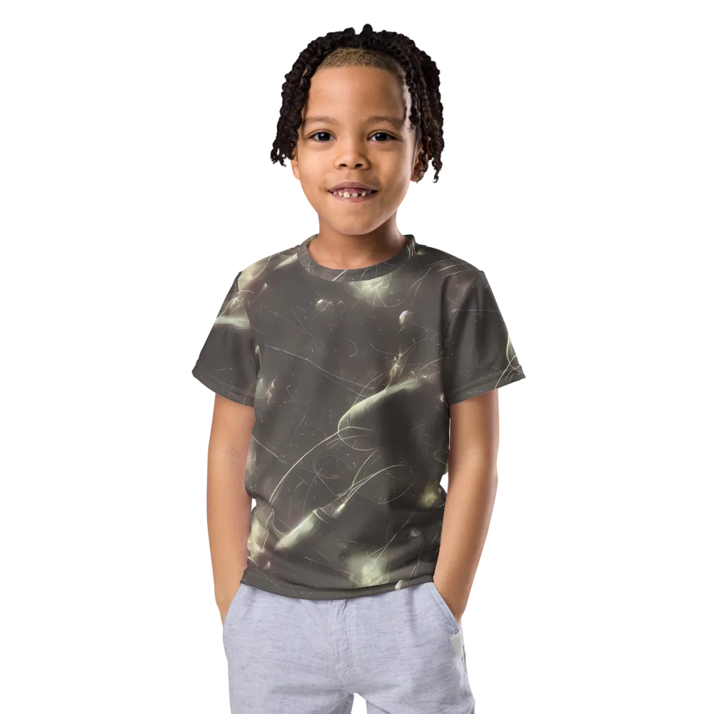 Nebula Veins on Kids Crew Neck T-Shirt — Front